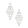 Fish Hook Brushed Silver Coin Dangle Earrings