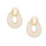 Studs Gold Mesh Rhinestone Earrings for Women