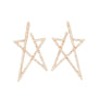Stud Gold Rhinestone Angled Star Earrings Women