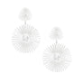 Drop Silver Rounded Spikes Earrings for Women
