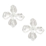 Studs Silver Pearl Layered Petal Flower Earrings