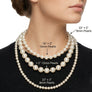 8mm Cream Glass Pearl Thread Knot Necklace