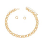 Chain Chunky Gold Triple Ring Necklace for Women