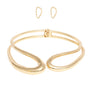 Choker Rigid Looped Gold Metal Hinge Collar