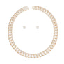 Necklace Gold Iced Diamond Cuban Chain Set Women