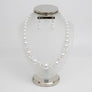 White Pearl Bead Cluster Single Strand Necklace