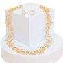 Chain Necklace Flower Linked Gold Set for Women