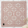 Faux Cashmere Pink Beige Motif Shawl Square Scarf