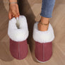 Indoor Winter Fur Shoes – Warm Cotton Slippers for Men & Women, Plush Furry Bedroom Slides, Cozy Non-Slip House Slippers