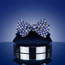 ZPB Merch Blue Clear Checker Stone Bow Hair Clip