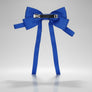 SGRHO Blue and Crystal Large Ribbon Bow Hair Clip
