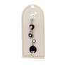 Keychain Black and White Camellia Charms Bag Clip