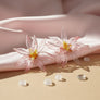 Stud Light Pink Tropical Flower Oversized Earrings