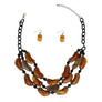 Beaded Brown Earth Inspired Palette Layer Necklace