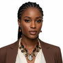 Pendant Global Artisan Leopard Gold Disc Necklace