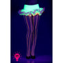 Pastel Colors Fishnet Pantyhose (Glow UV Reactive) Women's Halloween One Size