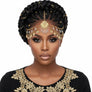 Gold Lion and Beaded Head Chain