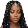 Gold and Turquoise Head Chain