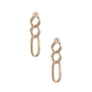Gold Rhinestone Crusted Chain Earrings