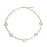 Gold Station Round Greek Key Necklace
