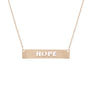 Gold Cutout HOPE Plate Necklace