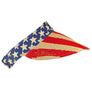 AMERICAN FLAG ROLL UP WIDE BRIM SUMMER BEACH SUN VISOR STRAW HAT 4th of July