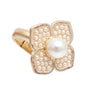 Pearl Luxury French Designer Flower Ring