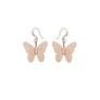 Rose Gold Dipped Real Leaf Butterfly Earrings