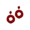 BEADED WREATH POST DROP EARRING