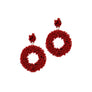 BEADED WREATH POST DROP EARRING