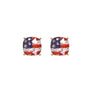 Gold Glitter American Flag Studs