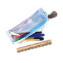 Laser Transparent Holographic Cosmetic Zipper Bag Make Up Pouch Pen Pencil Case