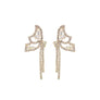 Gold Rhinestone Butterfly Tail Studs