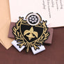 Unisex Vintage Brooch Bowknot Plated Trendy British Navy Badge Collar Ribbon Pin