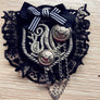 Unisex Vintage Brooch Bowknot Plated Trendy British Navy Badge Collar Ribbon Pin