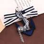 Unisex Vintage Brooch Bowknot Plated Trendy British Navy Badge Collar Ribbon Pin