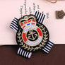 Unisex Vintage Brooch Bowknot Plated Trendy British Navy Badge Collar Ribbon Pin