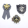 Unisex Vintage Brooch Bowknot Plated Trendy British Navy Badge Collar Ribbon Pin