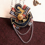Unisex Vintage Brooch Bowknot Plated Trendy British Navy Badge Collar Ribbon Pin