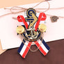 Unisex Vintage Brooch Bowknot Plated Trendy British Navy Badge Collar Ribbon Pin