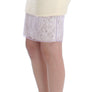 White Pencil Lace Skirt