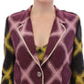 Purple checkered blazer jacket