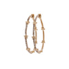 STAR RHINESTONE THIN HOOP POST EARRING