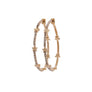 STAR RHINESTONE THIN HOOP POST EARRING