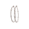 STAR RHINESTONE THIN HOOP POST EARRING
