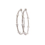 STAR RHINESTONE THIN HOOP POST EARRING