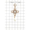 PEARL CROSS DROP EARRING