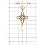 PEARL CROSS DROP EARRING