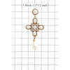 PEARL CROSS DROP EARRING 25515