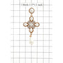 PEARL CROSS DROP EARRING 25515
